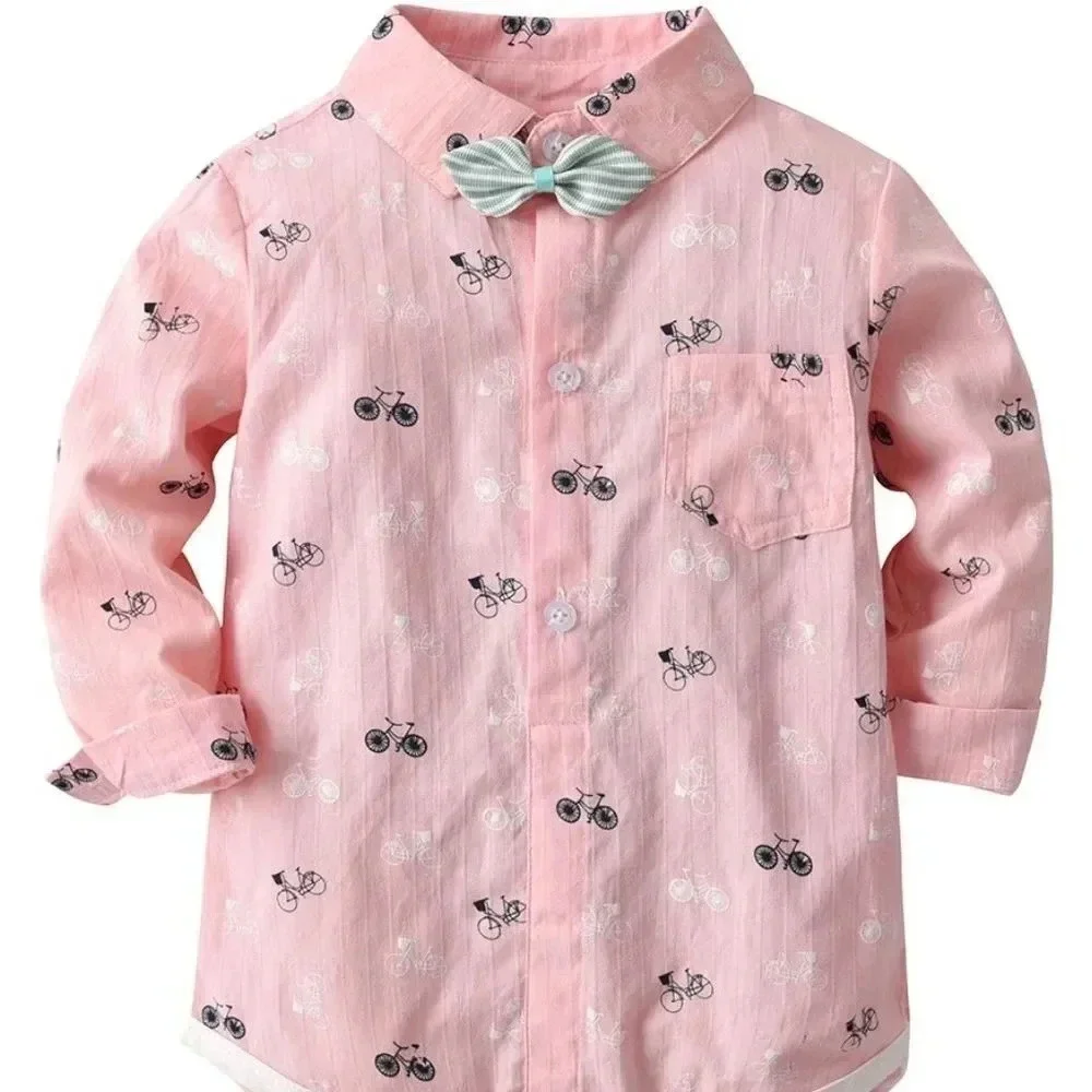 Baby Button Down Onesie, Pants, Suspenders, Bowtie